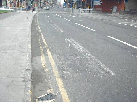 Where has the cycle lane gone?