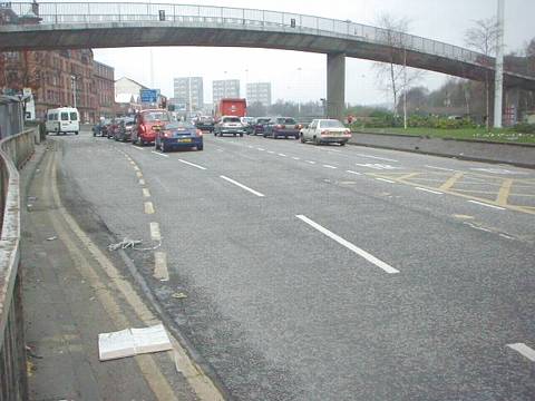 A cycle lane of variable width