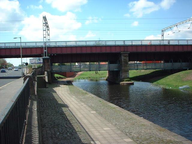 An old photo of the Monkland Canal in Coatbridge