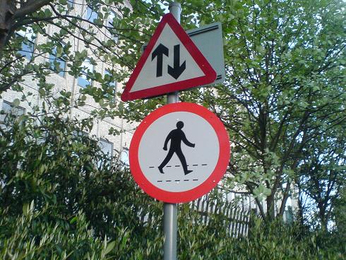 No pedestrian crossings allowed!